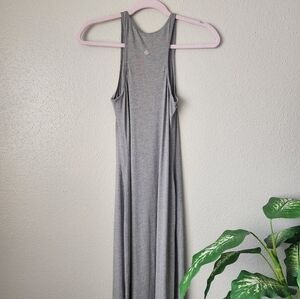 Lululemon Refresh Maxi ll Gray Lycra Stretch Sleevless Tank Dress 2 Yoga Lounge